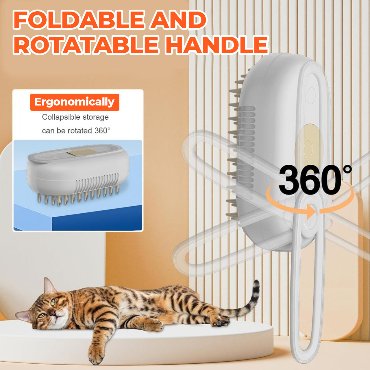 🐾TLOPA® Pet Spray Grooming Brush 😺 🐶