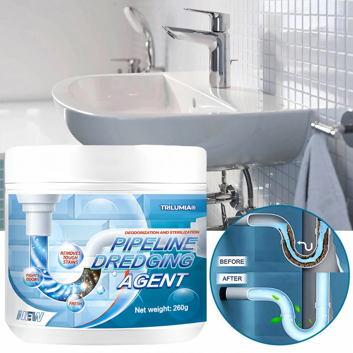 ⏰New Year's Special Offer 60% OFF + FREESHIPPING🔥Trilumia® Powerful Pipe Dredging Agent