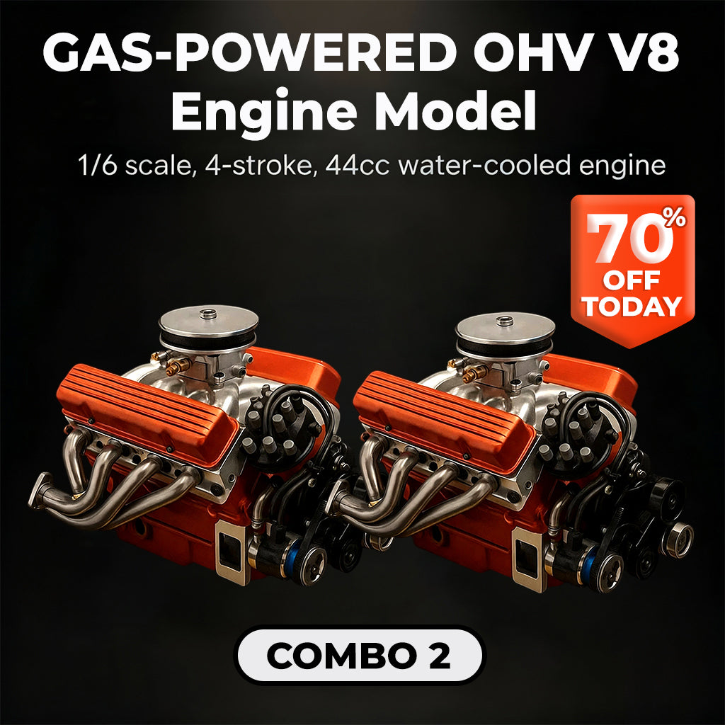 🎉Last Day Promotion 60% OFF + FREESHIPPING🔥TLOPA® Gas-Powered OHV V8 Small-Block Engine Model Kits