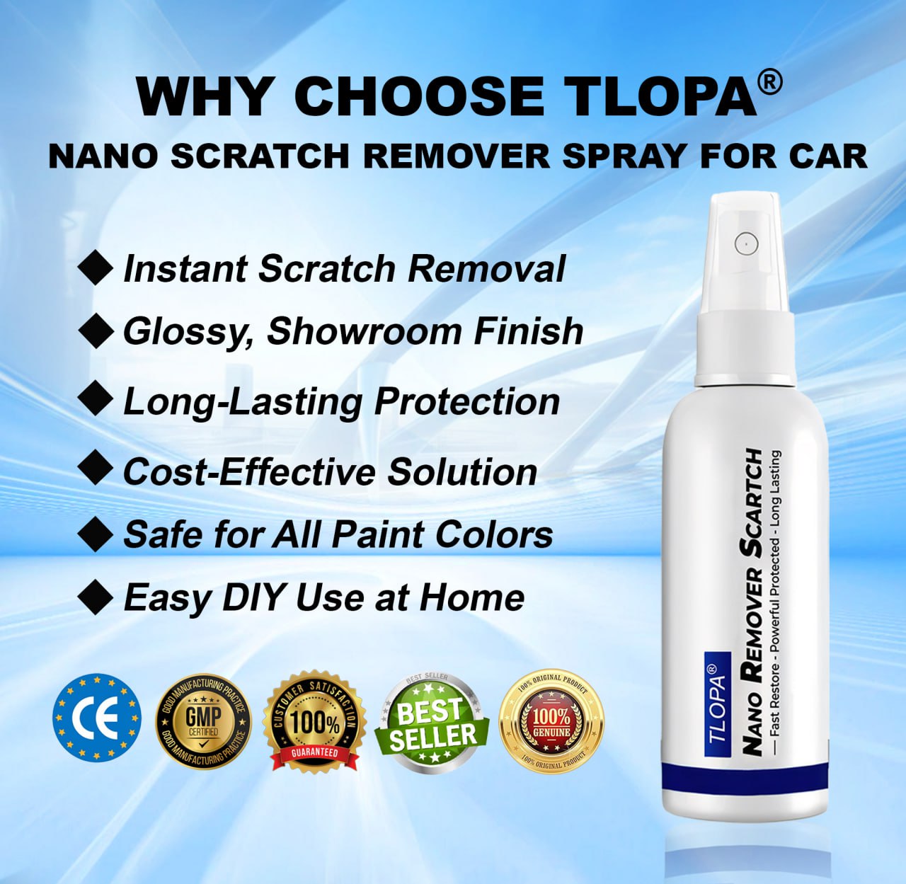 ⏰Last Day Promotion: 60% OFF🔥 TLOPA® Nano Scratch Remover Spray For Car