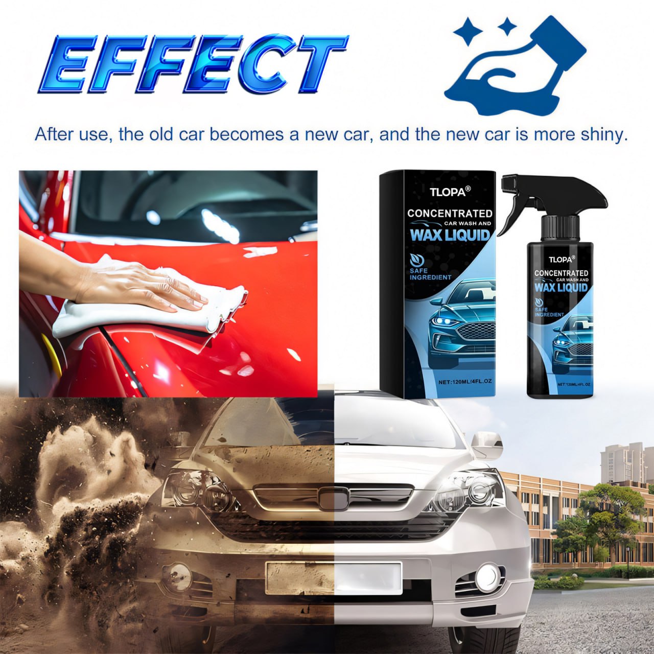 ⏰LIMITED DEAL: 60% OFF🔥TLOPA® Concentrated Car Wash and Wax Liquid