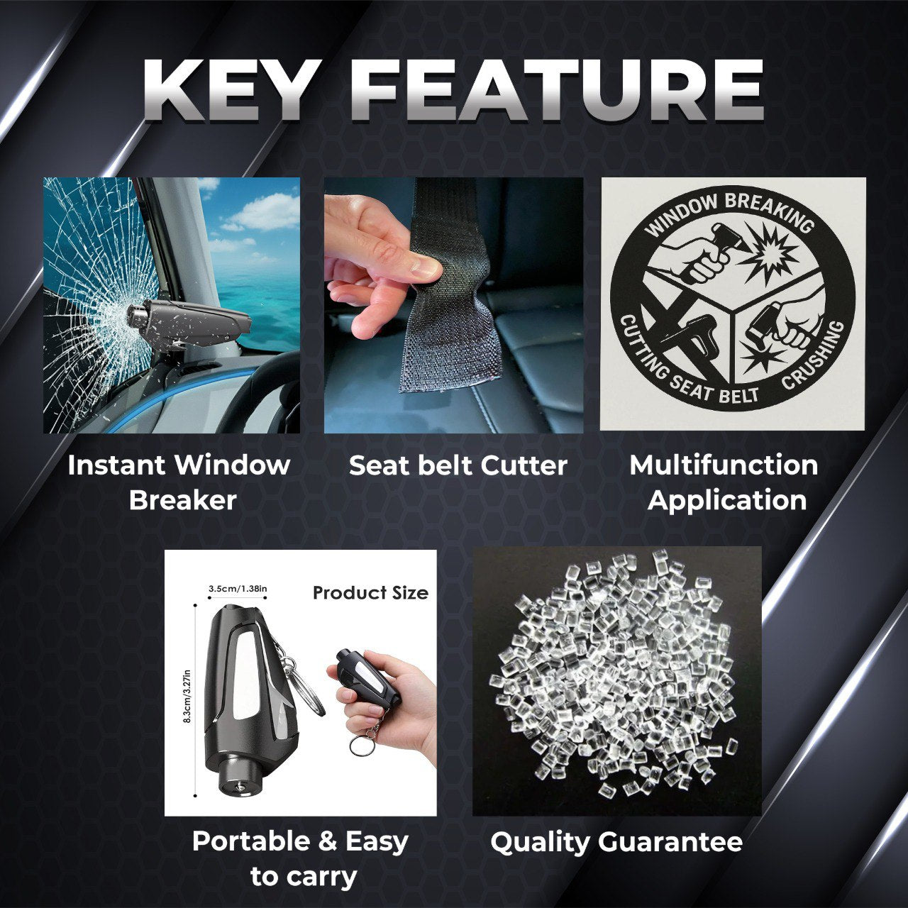 🔥LIMITED SALE 60%OFF🔥 Tlopa® 3-in-1 Car Window Breaker