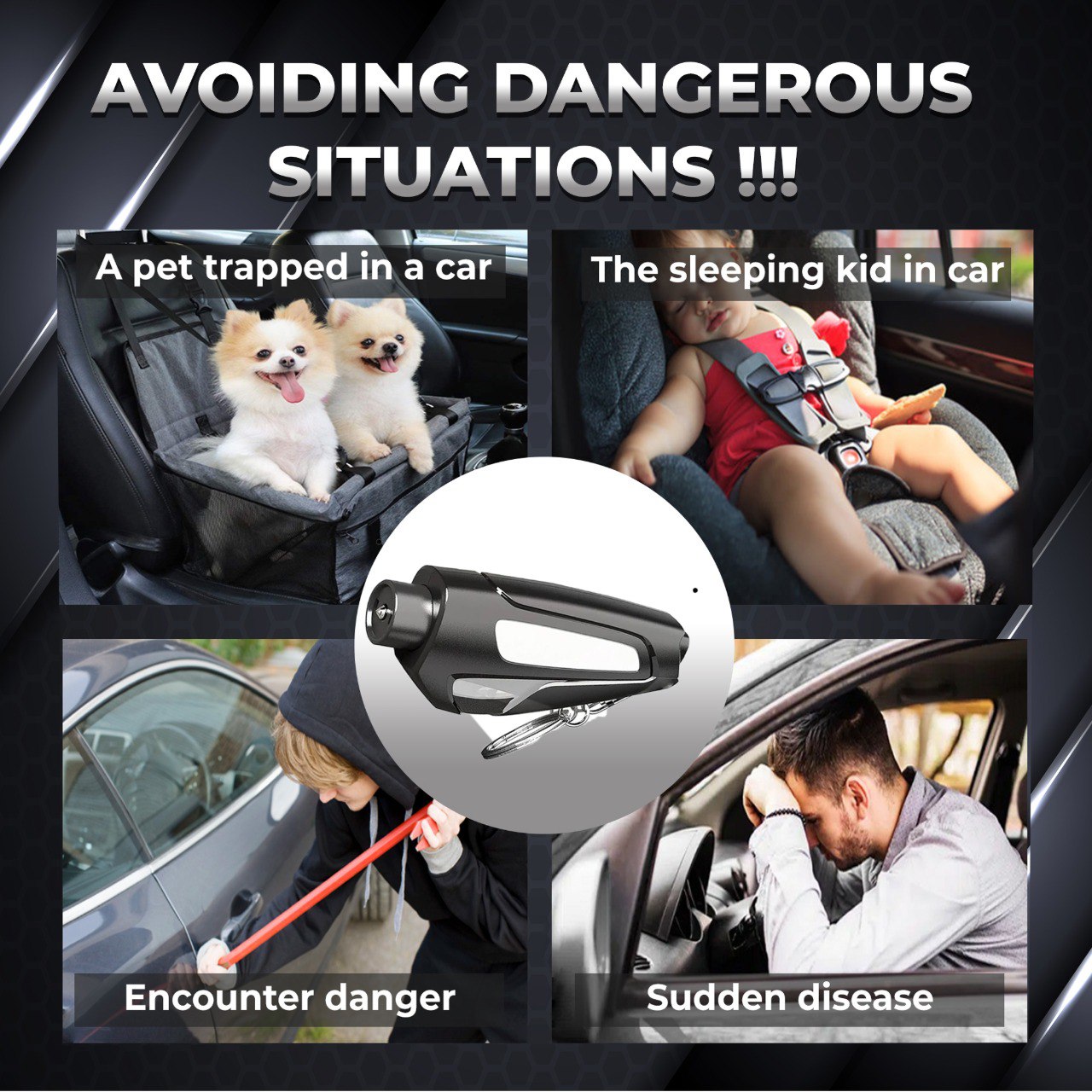 🔥LIMITED SALE 60%OFF🔥 Tlopa® 3-in-1 Car Window Breaker