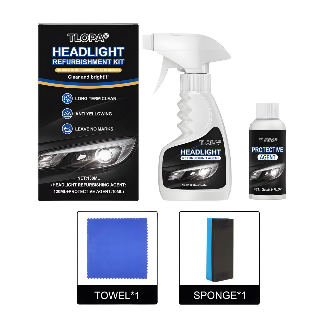🔥NEWEST VERSION : 60% SALE OFF🔥TLOPA® Automotive Headlamp Refurbishment Kit