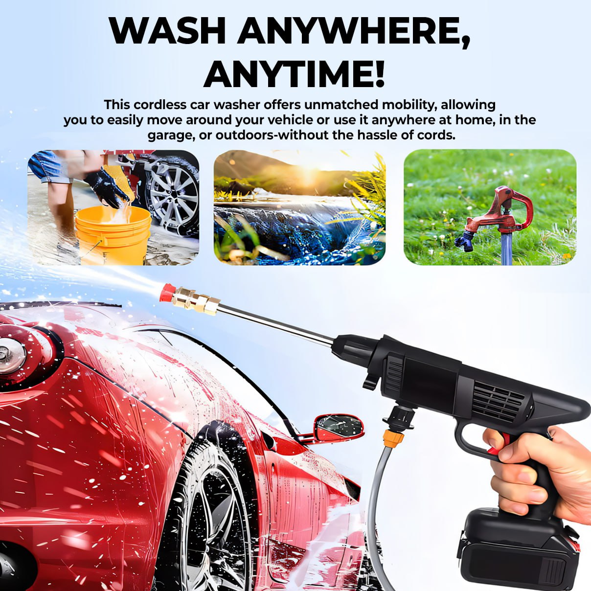 ⏰ Exclusive Deals 60% OFF 🔥 TLOPA® Cordless Portable High-Pressure Washer