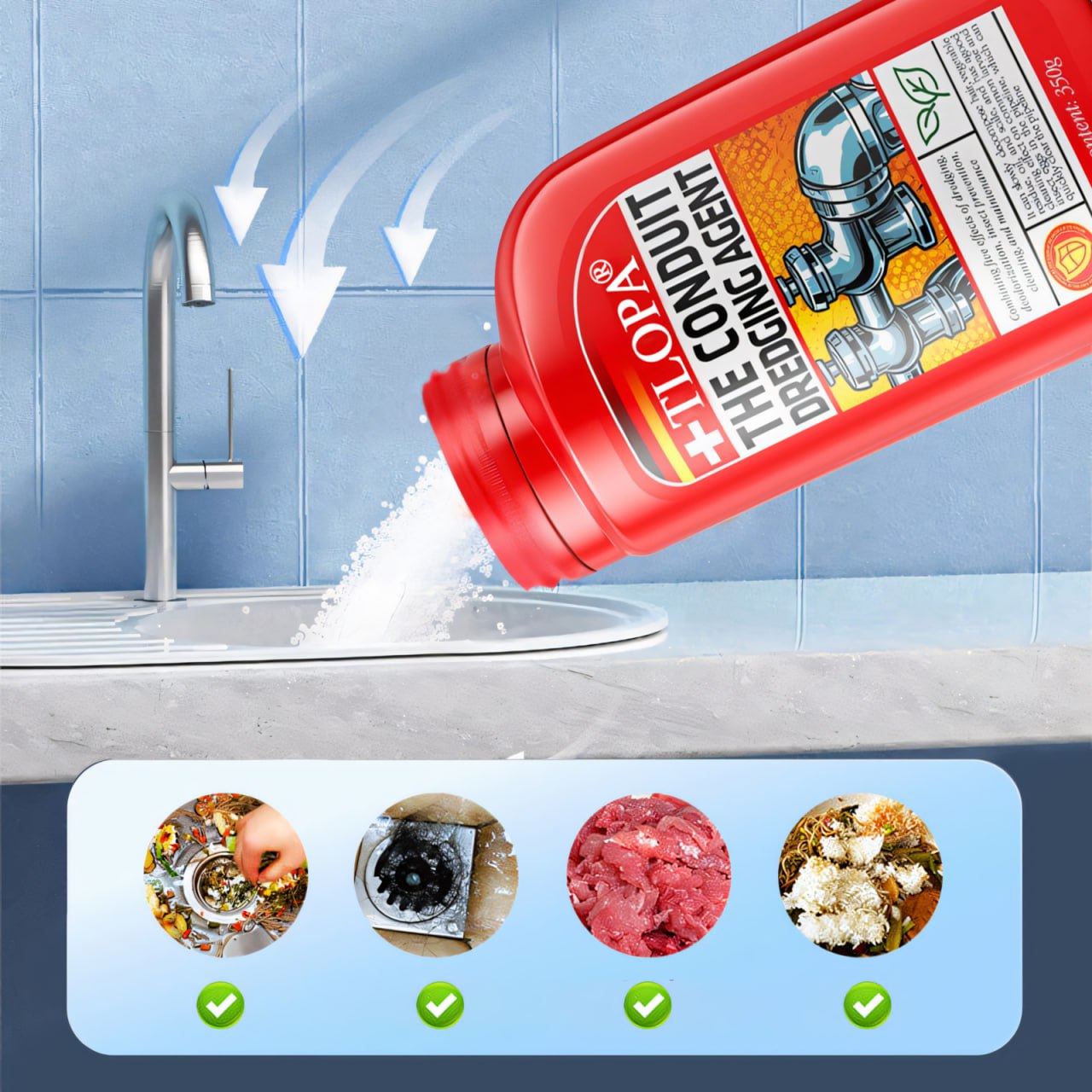 LIMITED DEAL: 60% OFF🔥TLOPA® Conduit Dredging Agent High Effective Cleaner