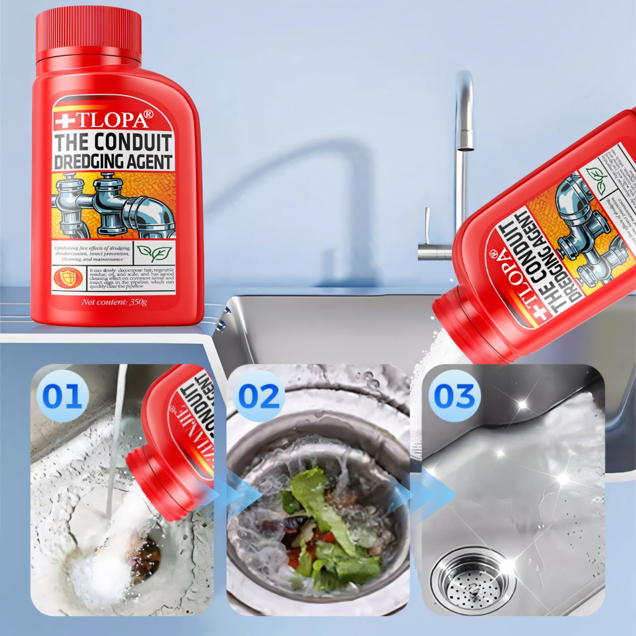 LIMITED DEAL: 60% OFF🔥TLOPA® Conduit Dredging Agent High Effective Cleaner