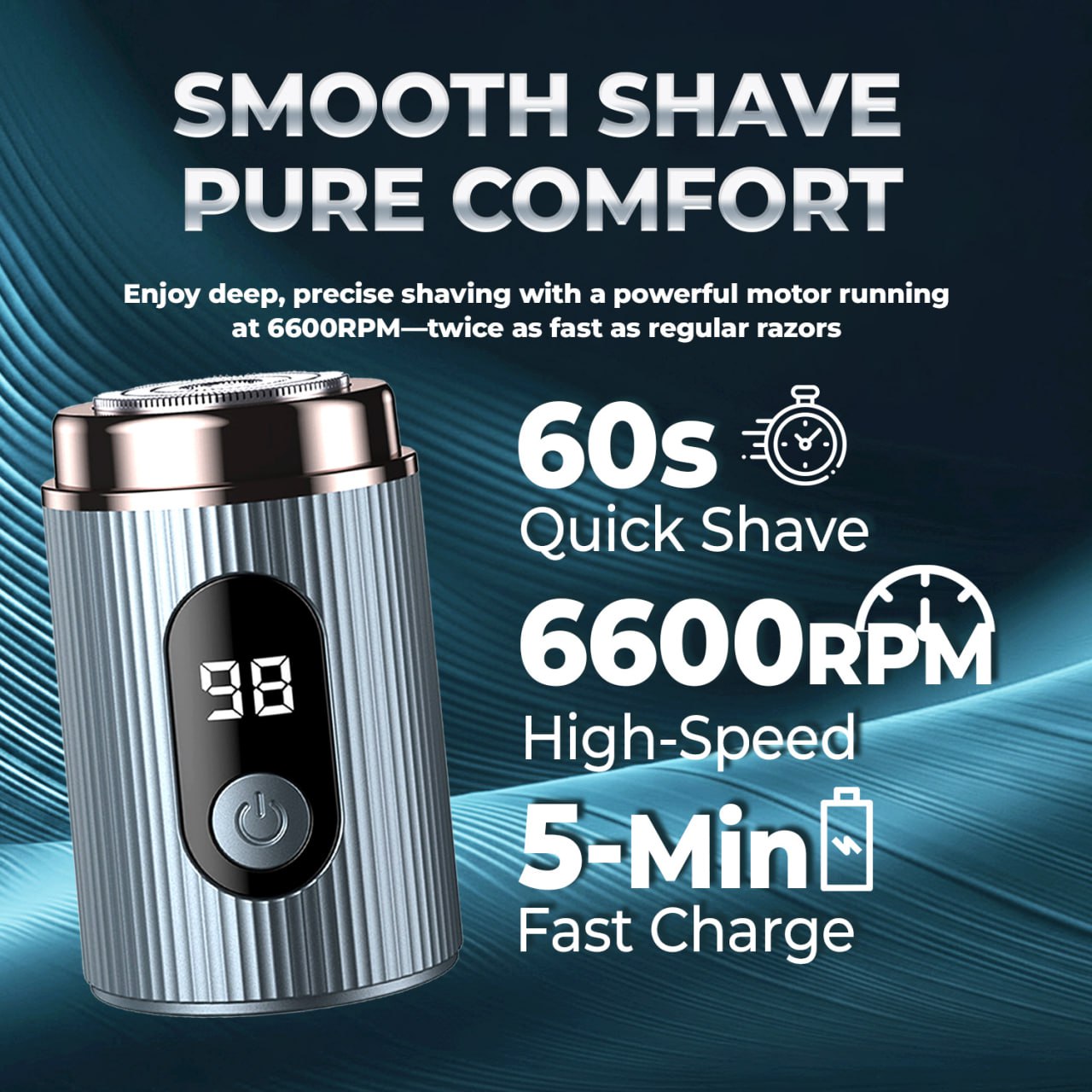 ⏰NEWEST VERSION: SALE 60% OFF🔥 TLOPA® Mini Rechargeable Beard Razor LED