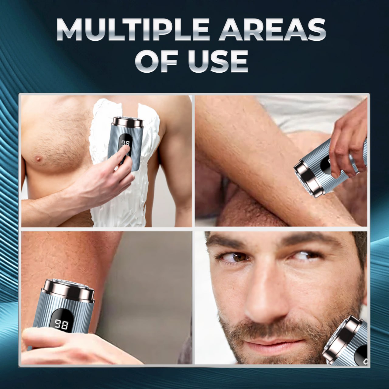 ⏰NEWEST VERSION: SALE 60% OFF🔥 TLOPA® Mini Rechargeable Beard Razor LED