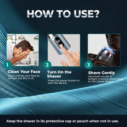 ⏰NEWEST VERSION: SALE 60% OFF🔥 TLOPA® Mini Rechargeable Beard Razor LED