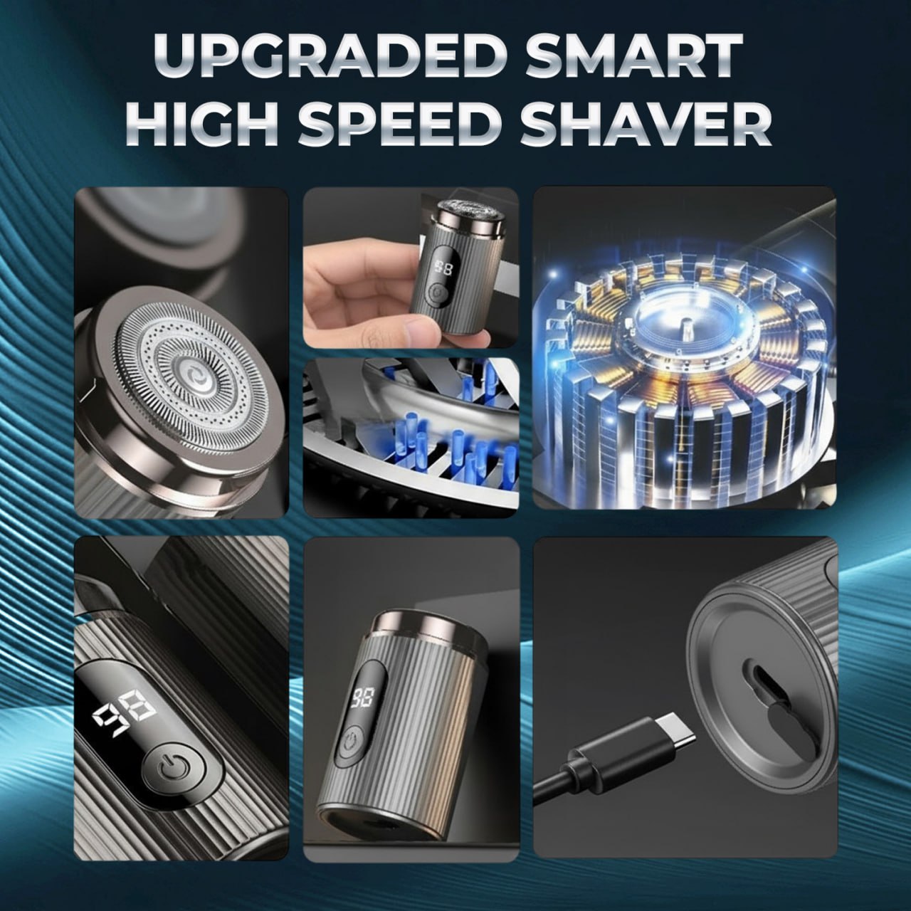 ⏰NEWEST VERSION: SALE 60% OFF🔥 TLOPA® Mini Rechargeable Beard Razor LED