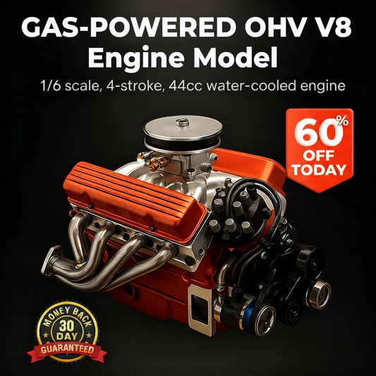 🎉Last Day Promotion 60% OFF + FREESHIPPING🔥TLOPA® Gas-Powered OHV V8 Small-Block Engine Model Kits