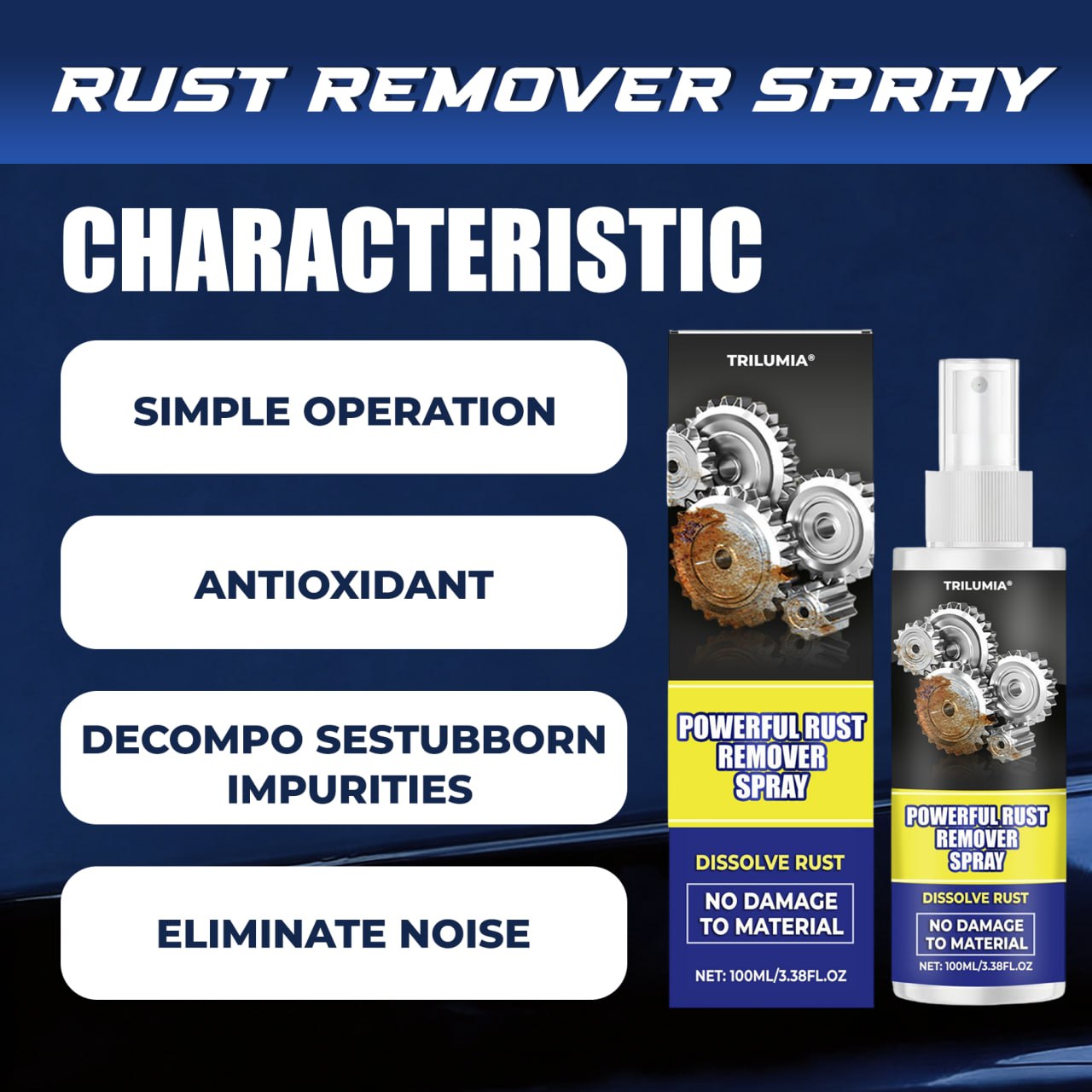 🔥New Year's Special Offer 60% OFF🔥 TRILUMIA® Powerful Rust Remover Spray