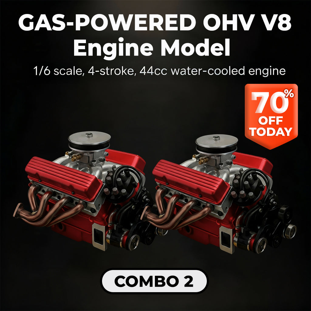 🎉Last Day Promotion 60% OFF + FREESHIPPING🔥TLOPA® Gas-Powered OHV V8 Small-Block Engine Model Kits